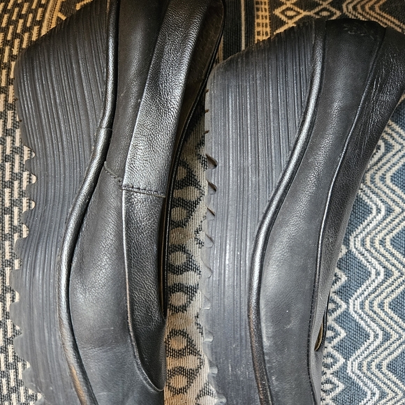 Fly London black leather wedges - Picture 6 of 9